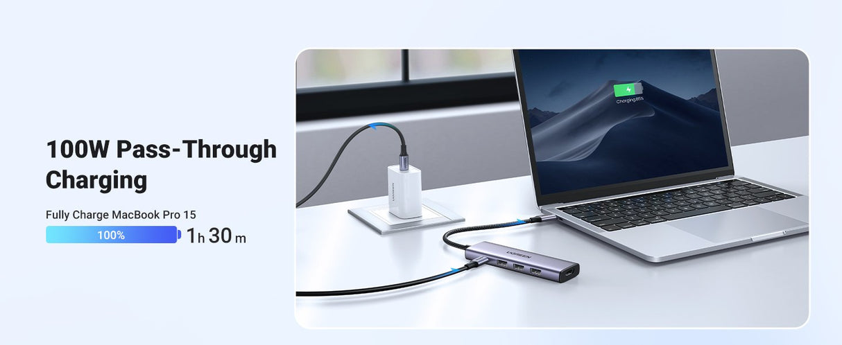 EAN 6941876212620 - Ugreen 20956A hub de interfaz USB Tipo C 5000 Mbit/s Plata imagen 9
