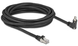 Delock Gige Kamera Cable Rj45 Stecker 45° Gedreht Und 90° Gewinkelt Mit Schrauben Zu Rj45 Stecker Cat.6 S Ftp 5 M Schwarz