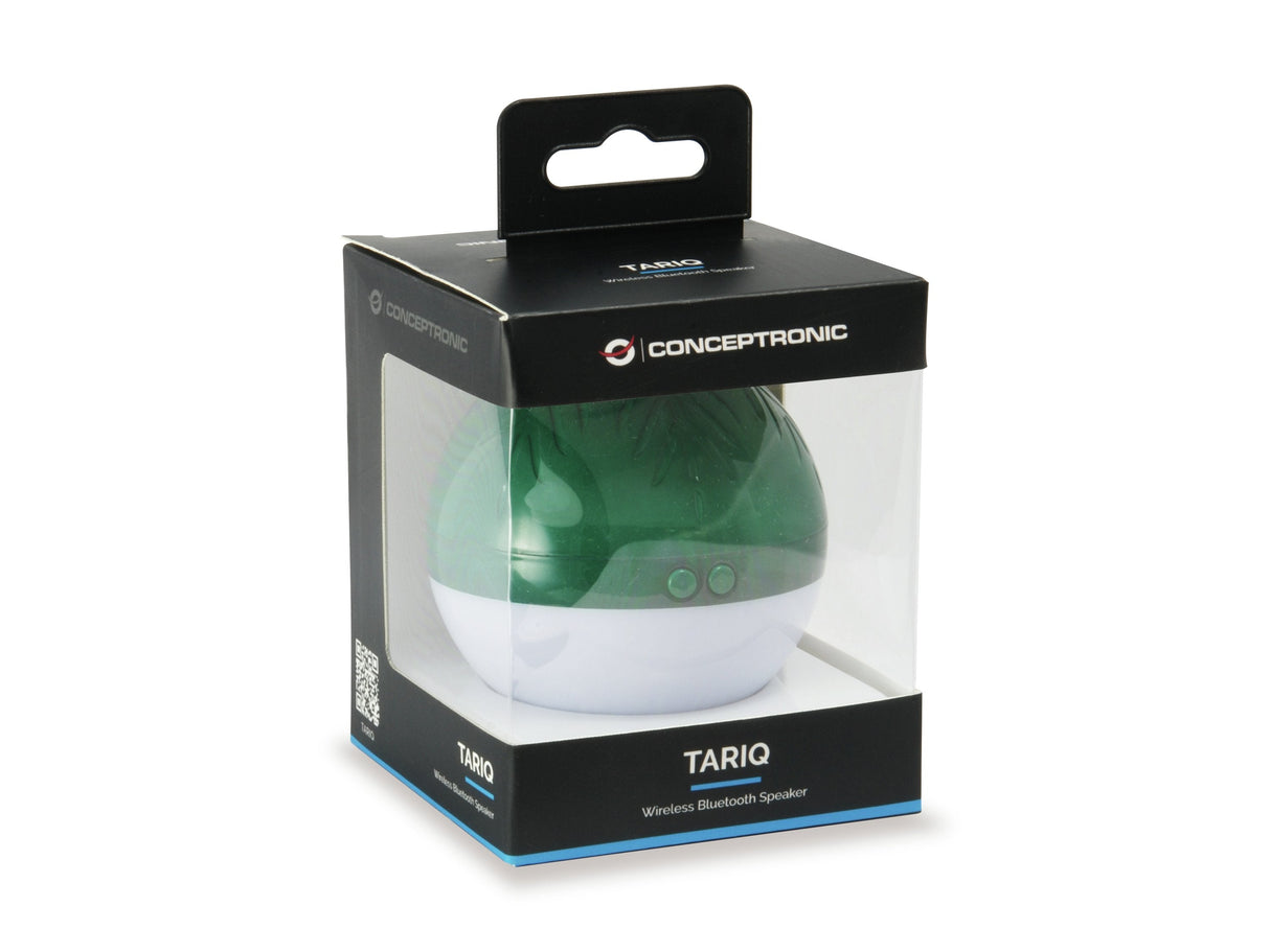 Altavoz Bluetooth Conceptronic Tariq Bola De Navidad Con Luz Led Tws Color Verde