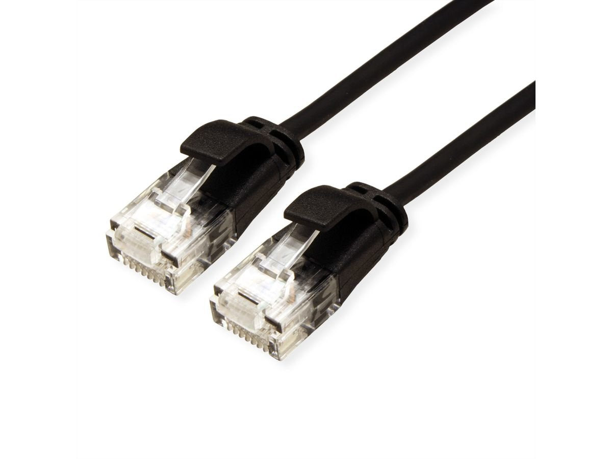 Roline Verde Utp Cable De Red Cat.6a (Class Ea), Lsoh, Slim, Schwarz, 3 M