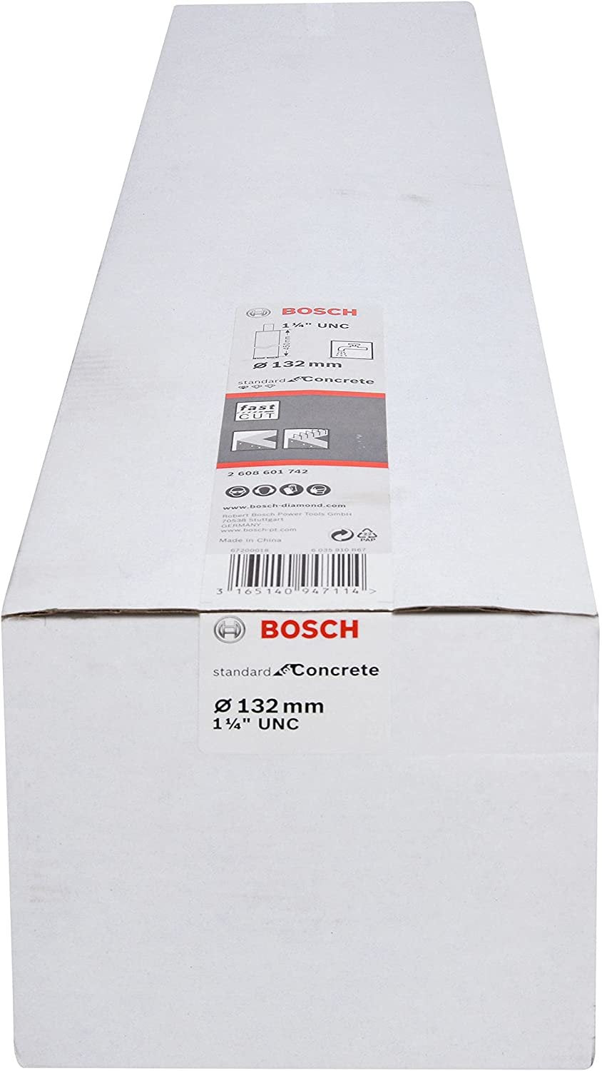 Broca De Diamante Bosch Standard Para Hormigón, Ø 132 Mm, Taladro 2608601742