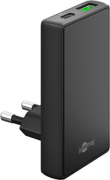 Cargador Rápido Goobay Usb-C/A Pd Gan 90° Dua Negro, 65 Watt) 75723