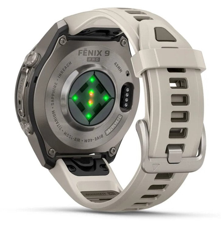 Garmin Fenix 9 Pro Inreach Lte 43mm Titanio Con Correa De Silicona En Blanco