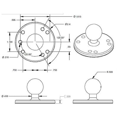 EAN 0793442002137 - RAM Mounts RAM-B-202U accesorio o pieza para soporte imagen 3