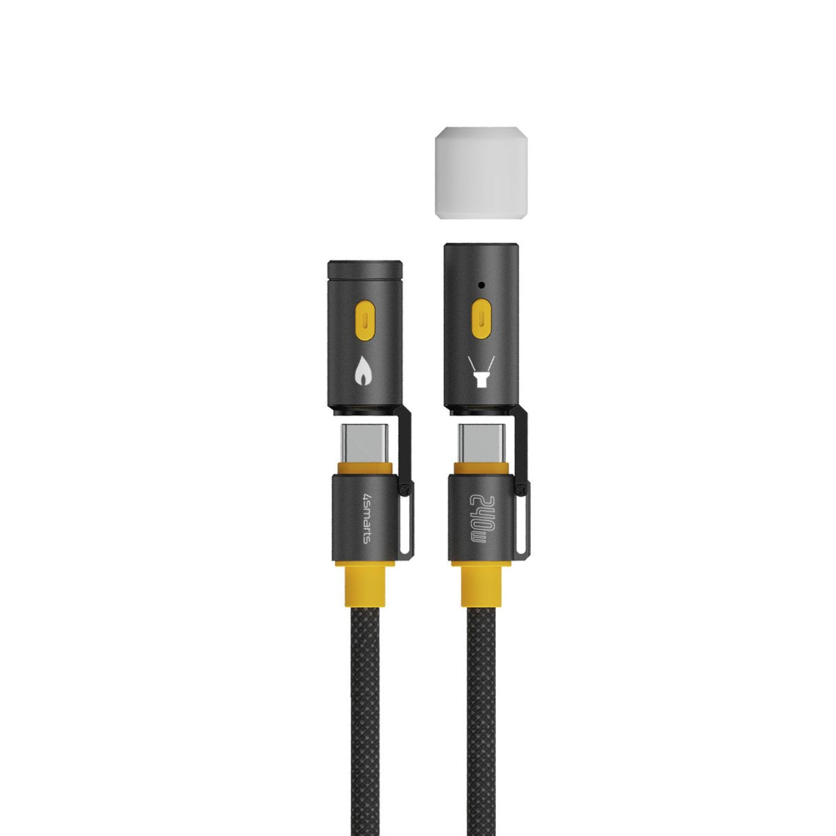 4smarts 3in1 Usb-C Cableset Explorer 240w 1,5m Schwarz