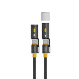 4smarts 3in1 Usb-C Cableset Explorer 240w 1,5m Schwarz