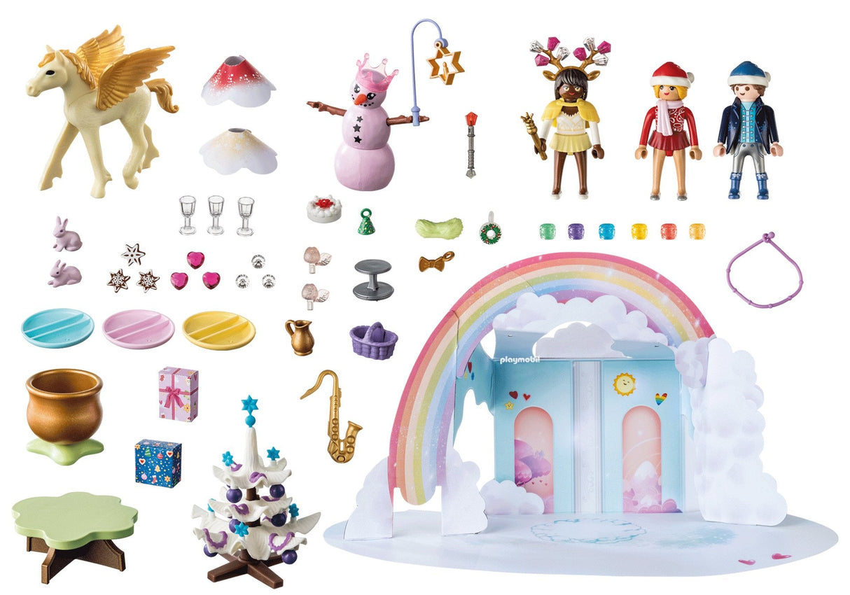 Playmobil 71348 Calendario De Adviento Princesa Mágica "Navidad Bajo El Arcoiris