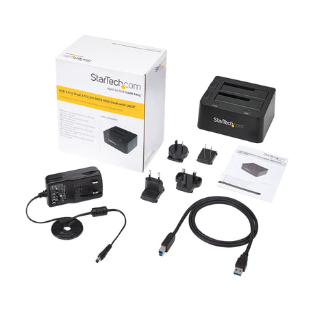 EAN 0065030856928 - StarTech.com SDOCK2U33 base de conexión para disco duro USB 3.2 Gen 1 (3.1 Gen 1) Type-B Negro imagen 9