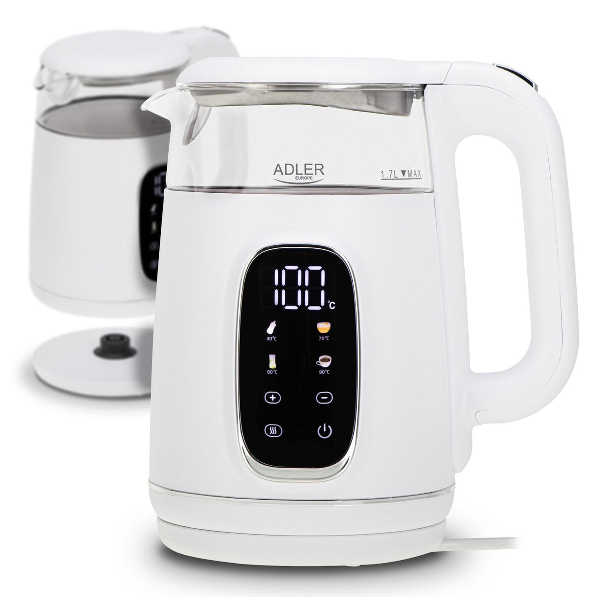 EAN 5905575907820 - Adler AD 1305WS tetera eléctrica 1,7 L 2200 W Transparente, Blanco, Plata imagen 17