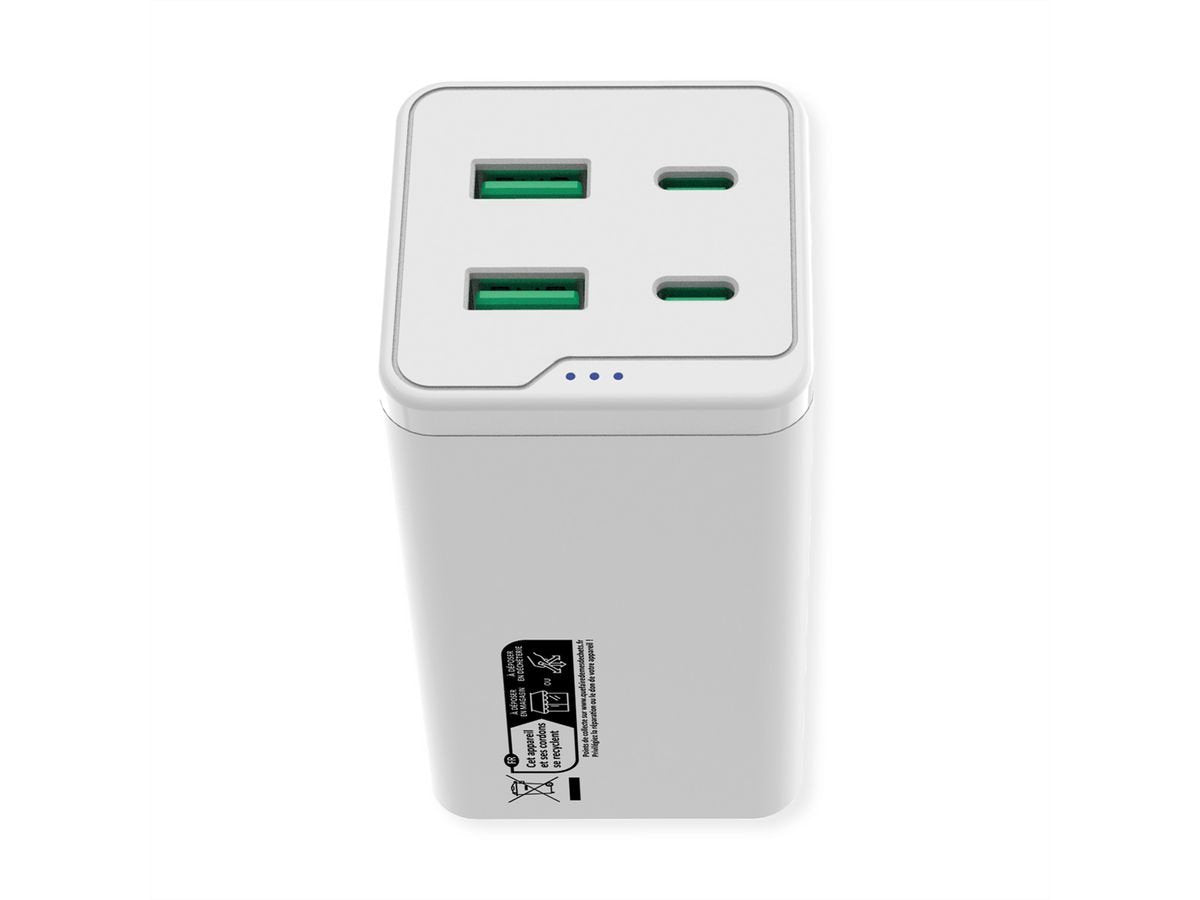 Usb Charger 4 Port (2x Usb-C 2x Usb-A Qc3.0) Max. 120w