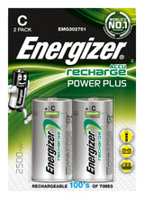 Energizer Power Plus Pila Recargable Hr14 C 2500mah Blister*2