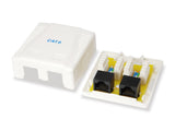 Roseta De Superficie Categoria 6 2 Hembras Rj45 Blanco