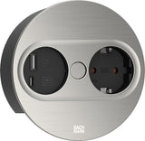 EAN 4057298128974 - Bachmann 946.004 toma de corriente Type F + USB A + USB C Acero inoxidable imagen 1