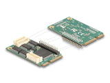 Delock Mini Pcie E/S Pcie Tamaño Completo 4 X Serial Rs-232, 1 X En Paralelo 95279