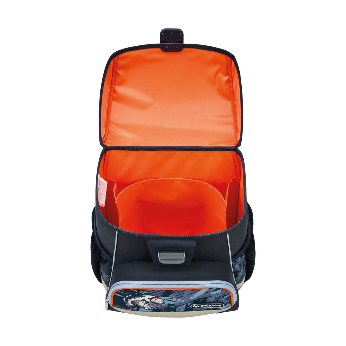 Herlitz Loop Plus Techmech Juego De Mochila Escolar Niño Poliéster Azul, Naranja