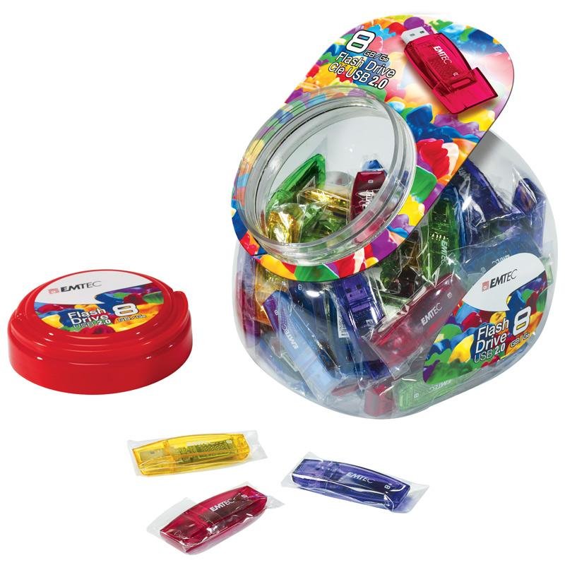 Emtec Usb-Stick 32 Gb C410  Usb 2.0 Candy Jar 80 Pcs.