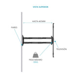 EAN 8436034261162 - TM Electron TMSLC140 soporte para TV 165,1 cm (65") Negro imagen 3