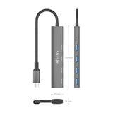 Aisens Hub Usb 3.1 Usb-C, Usb-C/M-4xtipo A/H, Gris, 15cm