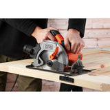 Black & Decker Cs1550-Qs Sierra Circular Portátil 19 Cm Negro, Naranja 5500 Rpm 1500 W