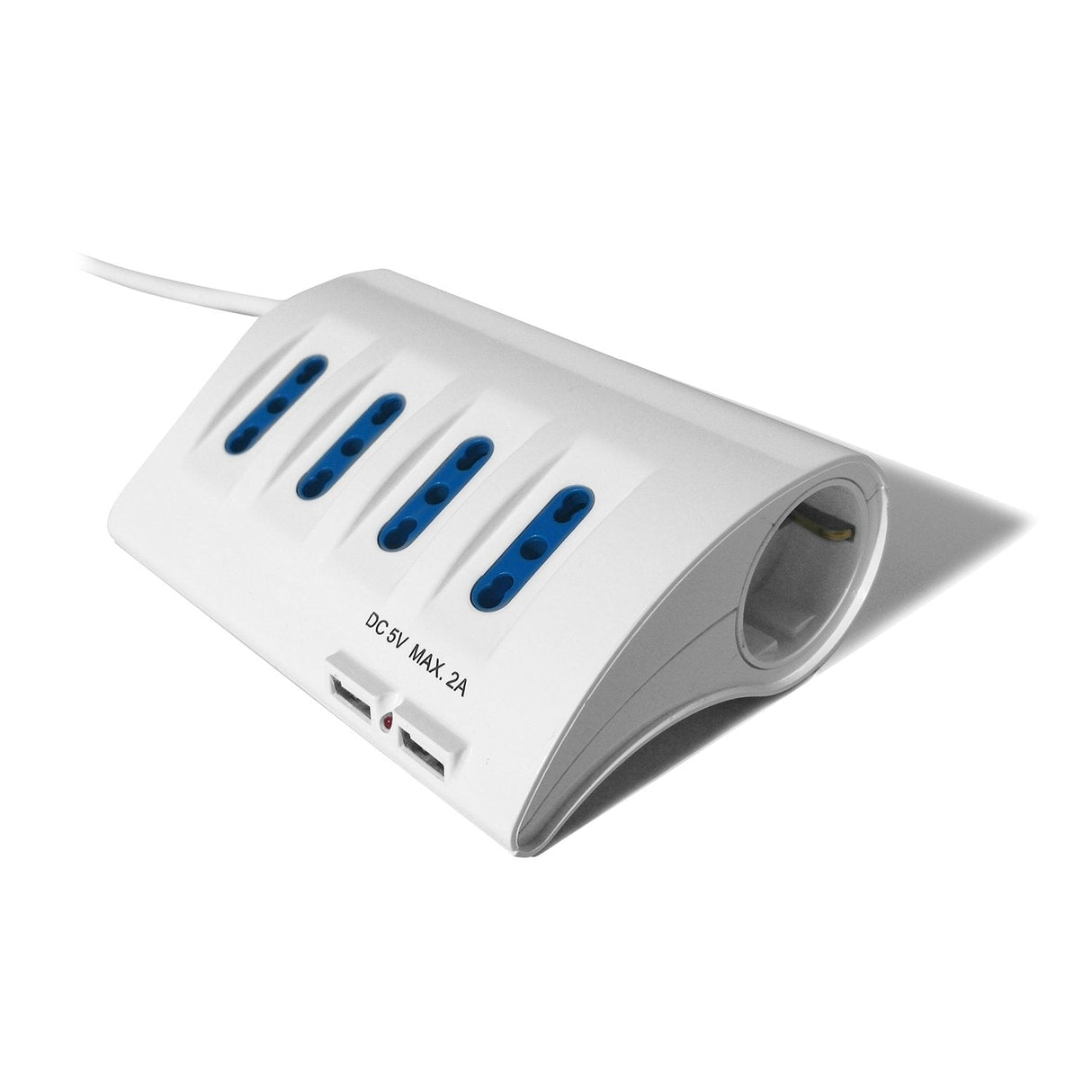 Ewent Regleta Con 6 Tomas - 4 Tomas L + 2 Toma L/F (Schuko) - 2x Usb-A - Proteccion Infantil - Enchufe Italiano Plano