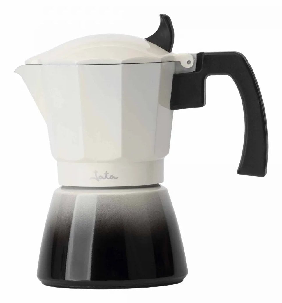 Jata Italian Coffee Maker Bistrea Induction Aluminium Body 9cups White-Black Hcaf2409