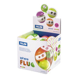 Milan Afilalápices Doble Sphere Fluo Colores Surtidos -Cubo Expositor 24u-