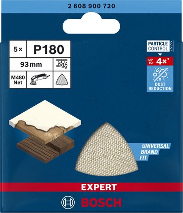 Bosch Hoja De Lija De Malla Expert M480 93 Mm, Grano 180 2608900720