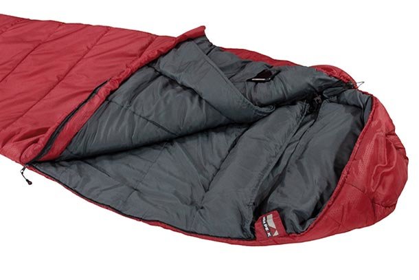 High Peak Redwood -3, Saco De Dormir Rojo Oscuro/Gris 23085