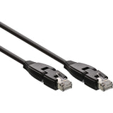Cable De Red Inline 180° S/Ftp Pimf Cat.6a 500mhz Libre De Halógenos Cobre Negro 1m