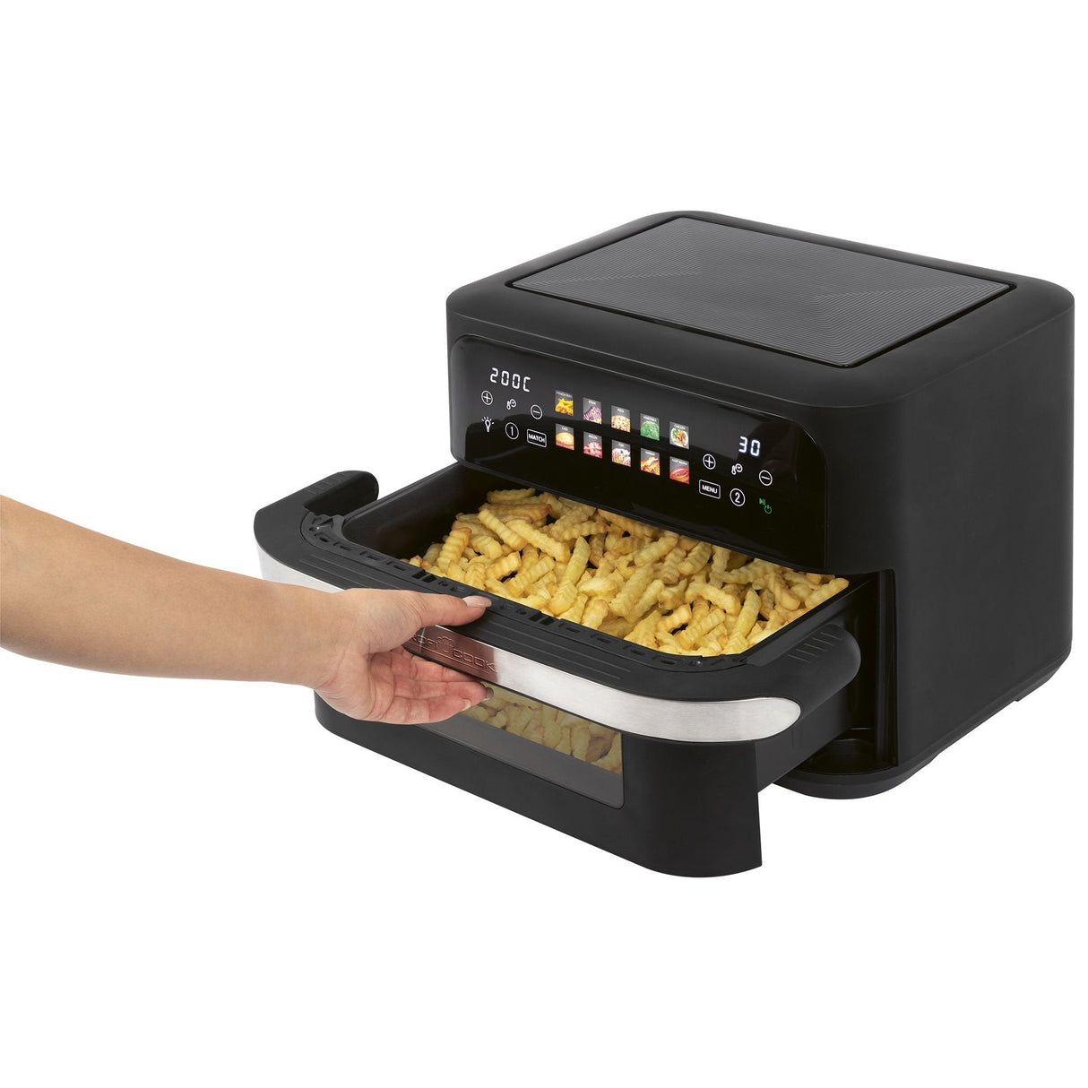 Proficook Pc-Fr 1313 H Doble 10 L Independiente 2400 W Freidora De Aire Caliente Negro, Acero Inoxidable