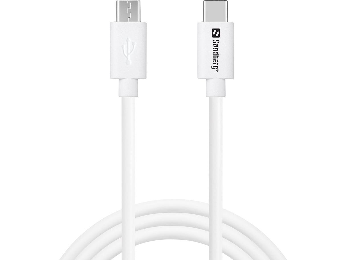 Sandberg 136-74 Cable Usb 1 M Usb C Micro-Usb B Blanco