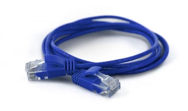 Cable Wantec De Red Utp Cat6a D=2,8mm 0,10m Azul