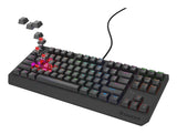 Genesis Thor 230 Tkl Mechanical Gaming Keyboard, Outemu Rojo Switch, Us Layout, Wired, Black