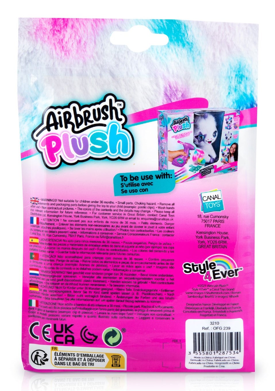 EAN 3555801287534 - Canal Toys Airbrush Plush OFG239 pintura para manualidades Rotulador de pintura acrílica 5 pieza(s) imagen 2