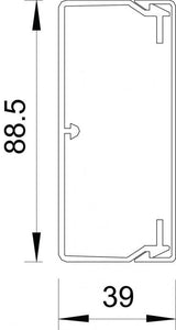 Obo Wdk40090rw Wand-U.Deckenkanal M.Bodenlochung 40x90x2000 Pvc 6191142