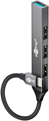 EAN 4040849744570 - Goobay 74457 hub de interfaz USB 3.2 Gen 1 (3.1 Gen 1) Type-C 5000 Mbit/s Gris claro imagen 1