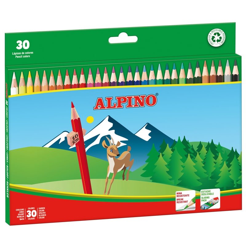 Alpino Estuche 30 Lápices De Colores 175mm Surtidos