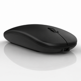 Raton Inalámbrico Recargable 2 En 1 Bluetooth + Usb 2.4g 1600 Dpi Ergonómico Negro