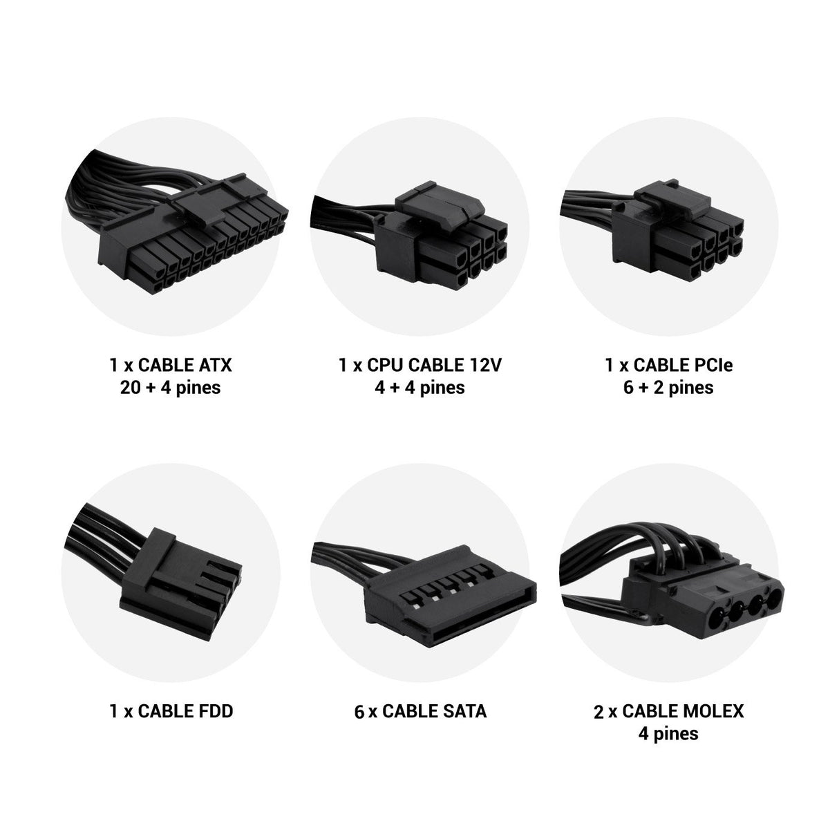 EAN 8436556145322 - CoolBox Force BR-500 unidad de fuente de alimentación 20+4 pin ATX Negro imagen 6