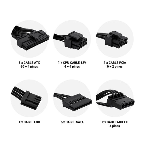 EAN 8436556145322 - CoolBox Force BR-500 unidad de fuente de alimentación 20+4 pin ATX Negro imagen 6
