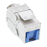 Módulo Inline Rj45 Keystone Jack Snap-In Cat.6a, Con Cubierta Antipolvo Azul
