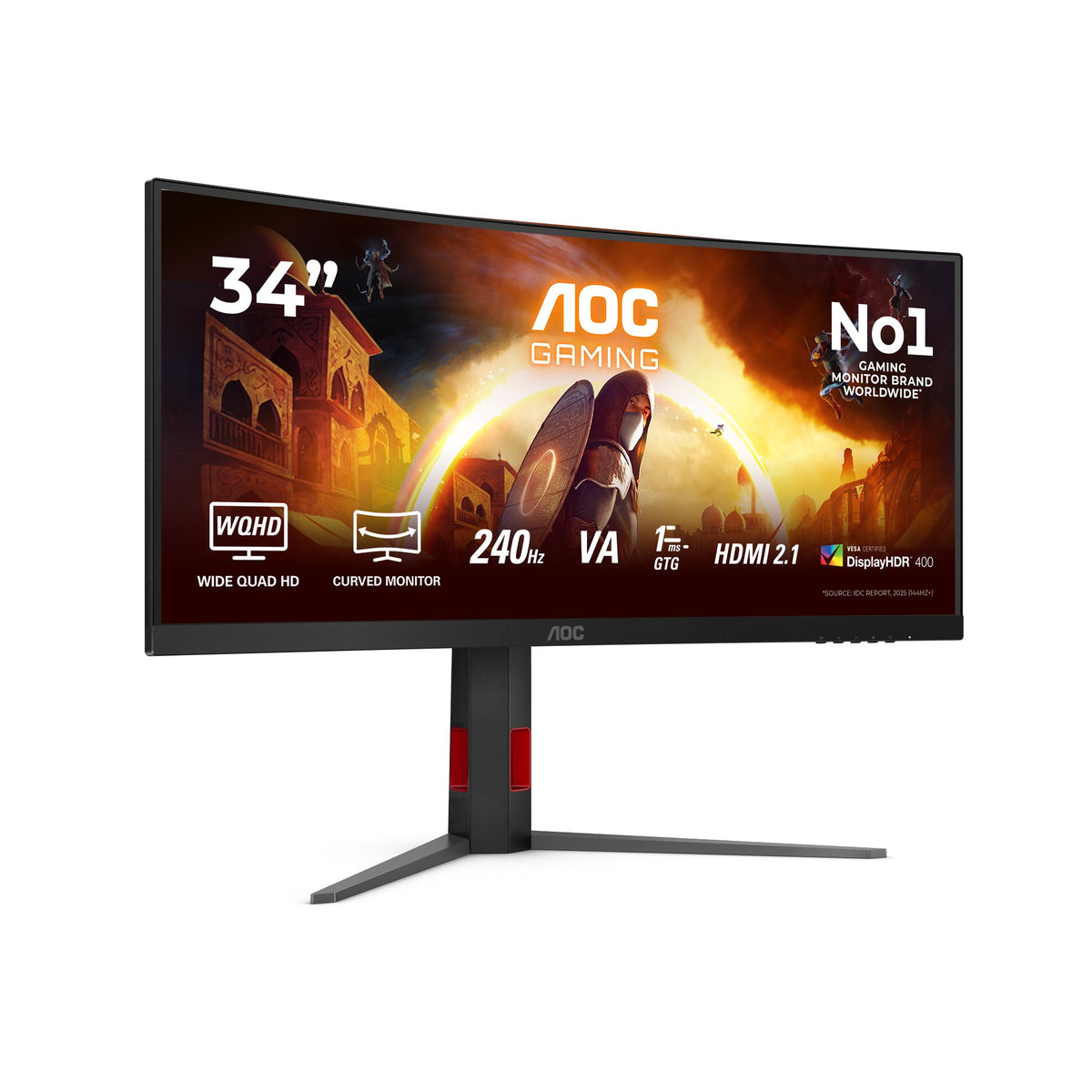 EAN 4038986612692 - AOC G4 CU34G4Z pantalla para PC 86,4 cm (34") 3440 x 1440 Pixeles Wide Quad HD LED Negro, Rojo imagen 2