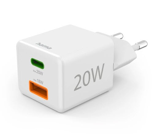 Cargador  Hama 00201991 De Dispositivo Móvil Auriculares, Batería Portátil, Smartphone, Tableta Blanco Corriente Alterna Carga Rápida Interior