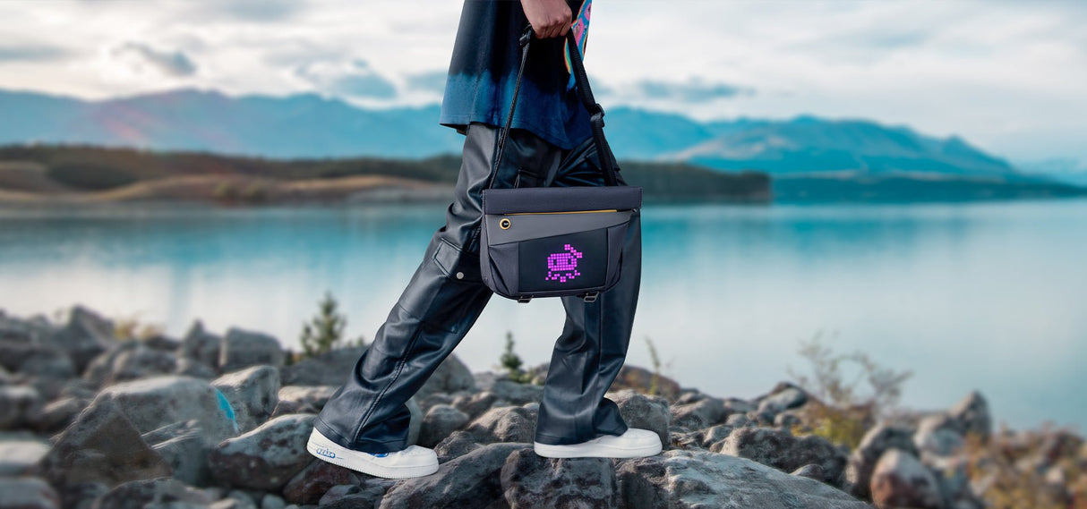 Divoom: Bolso Bandolera Slingbag-V Pixel Art Led - Negro