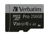 Verbatim Microsdxc-Card 256gb, Pro, U3, Uhs-I, 4k Uhd