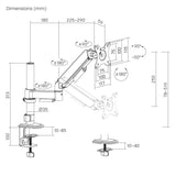 EAN 8716309135344 - Gembird MA-DA1P-02 soporte para monitor 81,3 cm (32") Escritorio Negro imagen 5