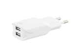Tnb 2.4a Mains 2 Usb Charger White