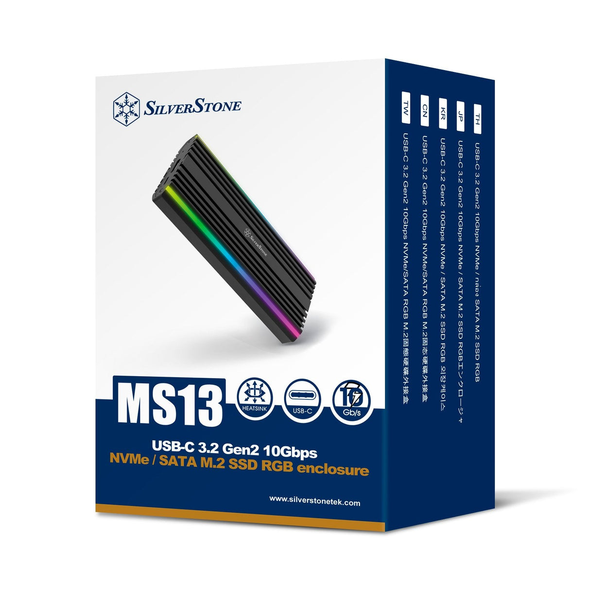 Caja Externa Silverstone Ms13 Negro Led Rgb