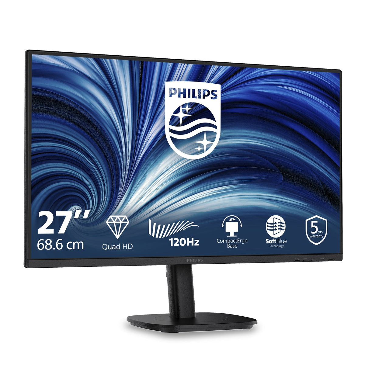 Philips 27b2n3500 00 27 " Ips 2560x1440 16:9 4ms 350cd M² Headphone Out, Hdmi, Dp