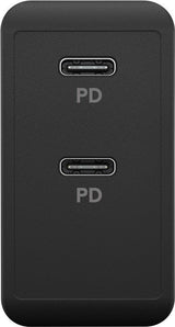 Cargador  36w Usb 2 Puert. Usb-C Negro Pd Salida Lateral  Goobay